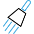 a blue icon with a white background and a blue recal a blue icon with a white background and a blue recal